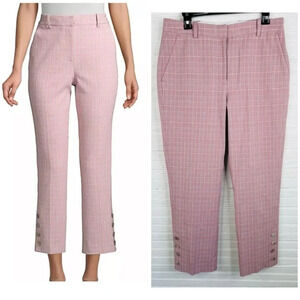 Rebecca Taylor Pink Plaid Trousers